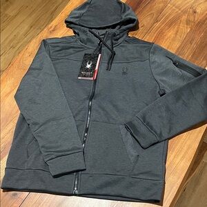 Spyder Gray Lightweight Hoodie Jacket